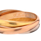 Cartier 18K Tri Color Trinity Classic Roller Wedding Ring - The Back Vault