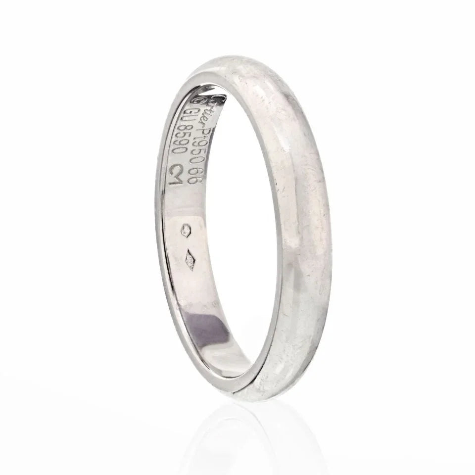 Cartier Platinum Model 1895 Dome Mens Wedding Ring - The Back Vault