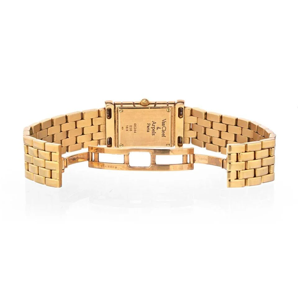 Van Cleef & Arpels Façade 18K Yellow Gold Vintage Women Watch - The Back Vault