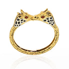 David Webb 18K Yellow Gold Double Head Giraffe Bracelet - The Back Vault