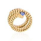 Bvlgari 18K Yellow Gold Tubogas Sapphire Ring - The Back Vault