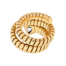 Bvlgari 18K Yellow Gold Tubogas Sapphire Ring - The Back Vault