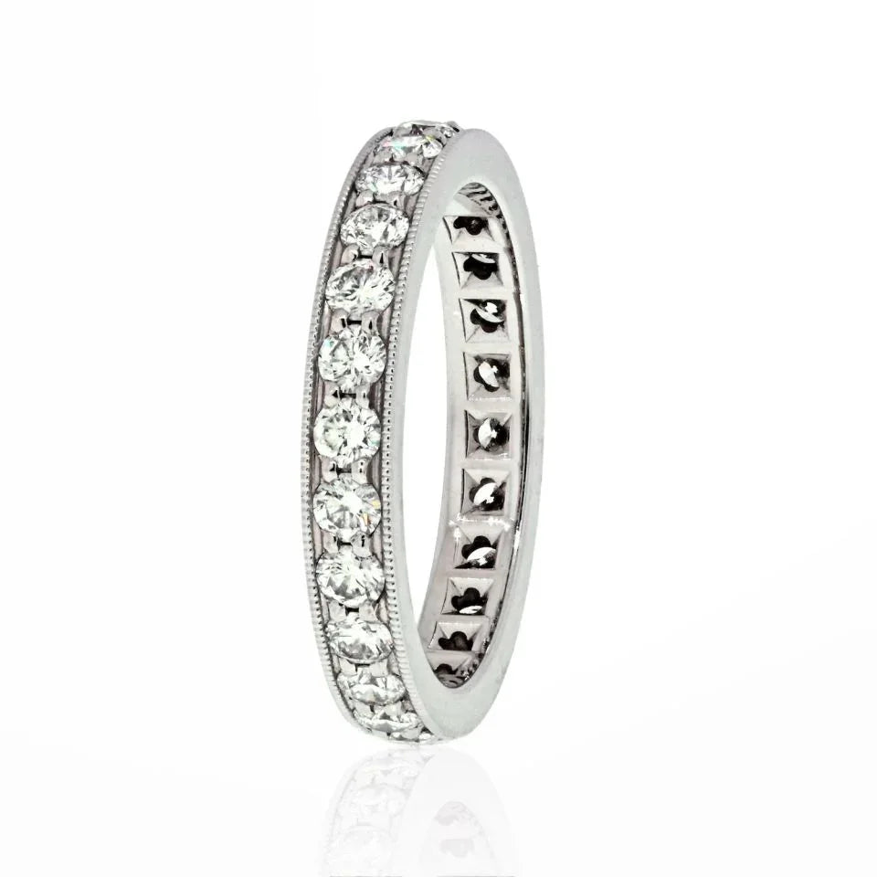 Tiffany & Co. Platinum Round Diamond Eternity From Legacy Collection Ring - The Back Vault