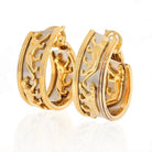 Cartier 18K Two Tone Walking Panther Vintage Hoop Earrings - The Back Vault