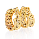 Cartier 18K Two Tone Walking Panther Vintage Hoop Earrings - The Back Vault