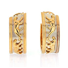 Cartier 18K Two Tone Walking Panther Vintage Hoop Earrings - The Back Vault
