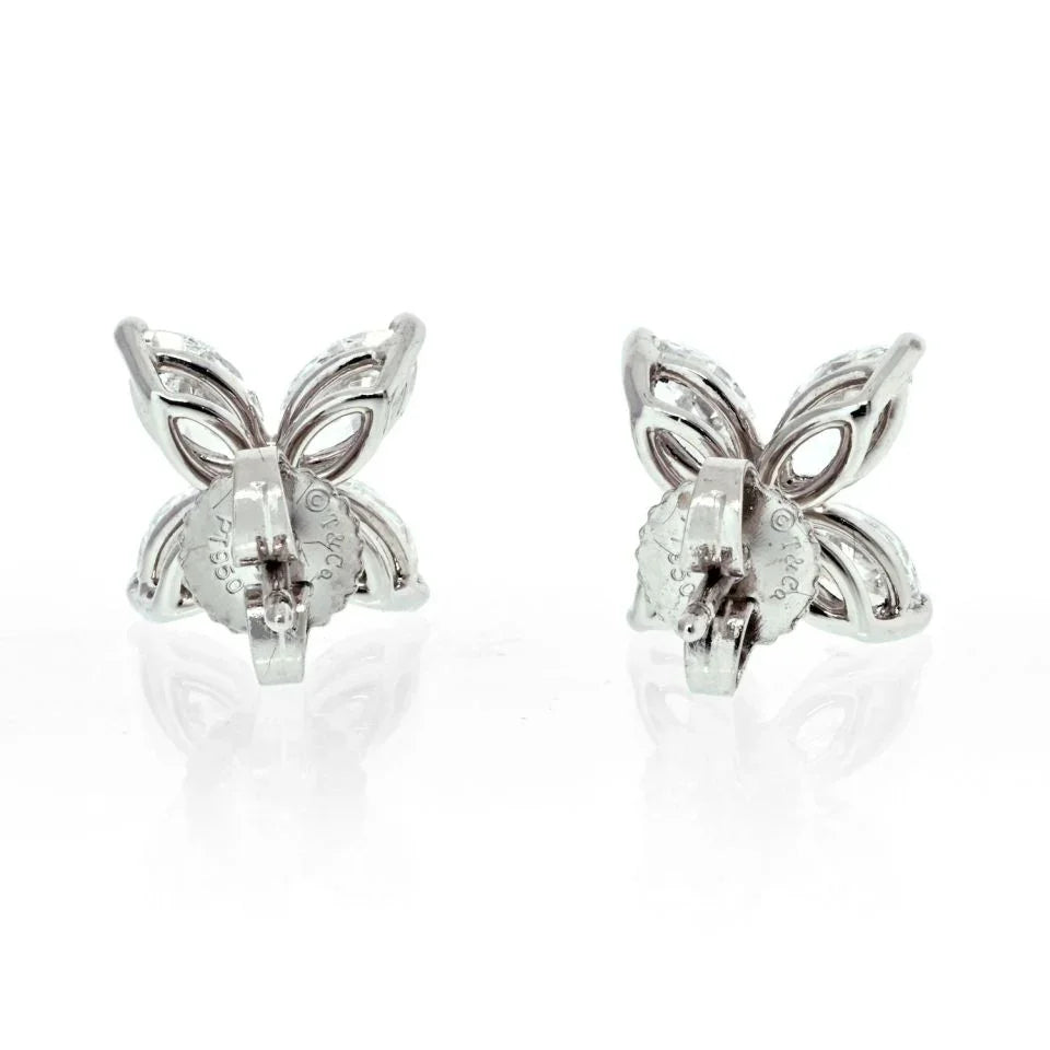 Tiffany & Co. Platinum 1.62cts Victoria Large Model Stud Earrings - The Back Vault