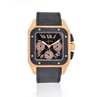 Cartier 18K Rose Gold Santos 100 XL Chronograph Men Wrist Watch - The Back Vault