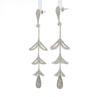 18K White Gold 8 Carat Diamond Bluebell Dangling Earrings - The Back Vault