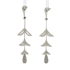 18K White Gold 8 Carat Diamond Bluebell Dangling Earrings - The Back Vault