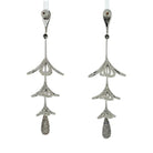18K White Gold 8 Carat Diamond Bluebell Dangling Earrings - The Back Vault