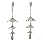 18K White Gold 8 Carat Diamond Bluebell Dangling Earrings - The Back Vault