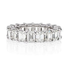 Platinum 9.70cts Emerald Cut Diamond Eternity Ring - The Back Vault
