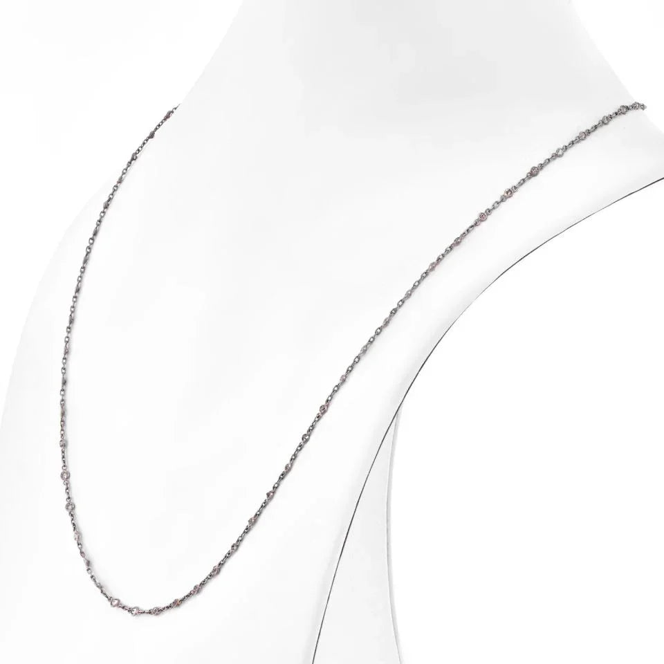 Platinum 2.75cts Diamonds by the Yard Necklace - The Back Vault