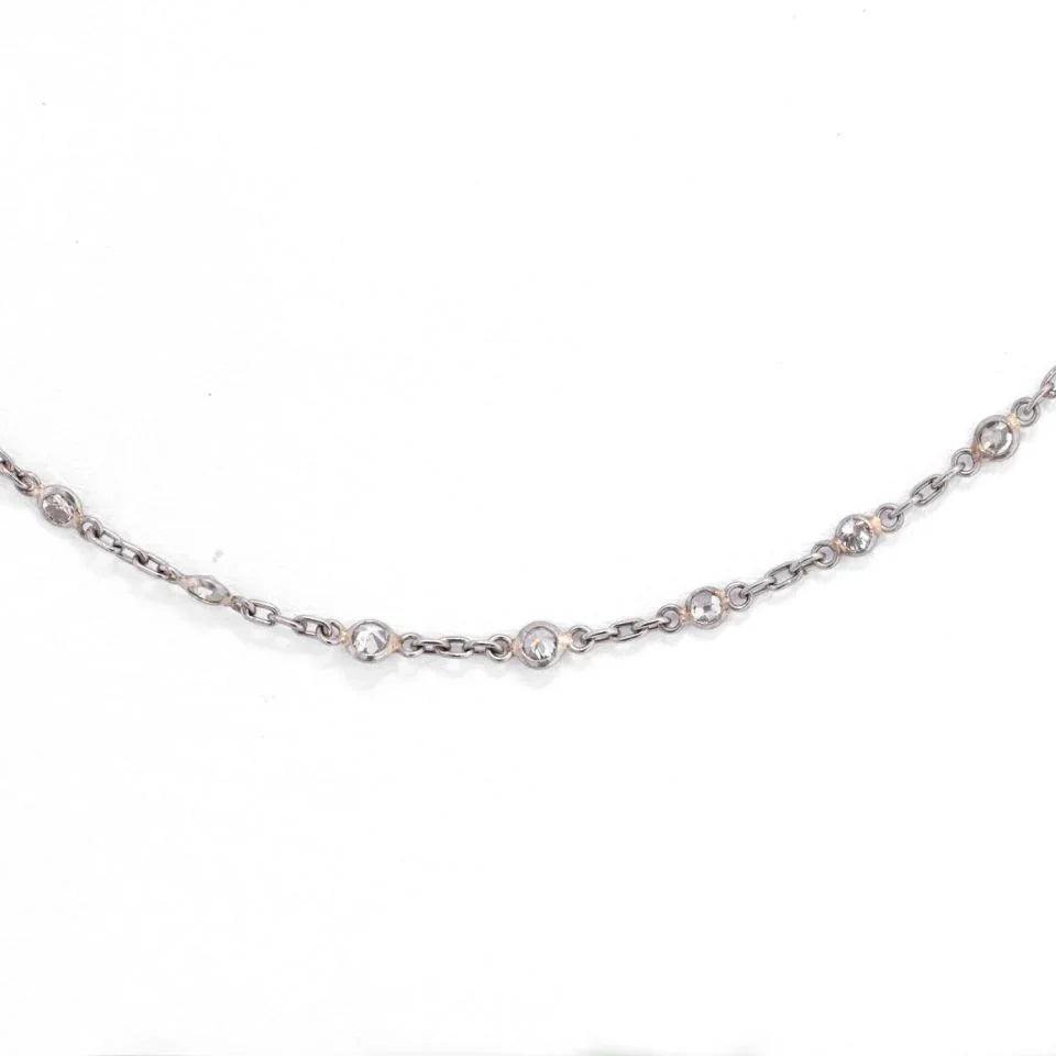 Platinum 2.75cts Diamonds by the Yard Necklace - The Back Vault