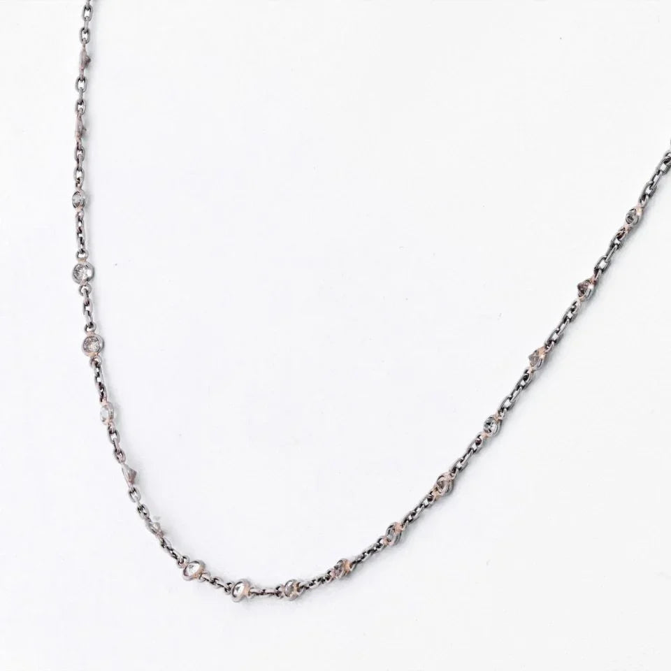 Platinum 2.75cts Diamonds by the Yard Necklace - The Back Vault