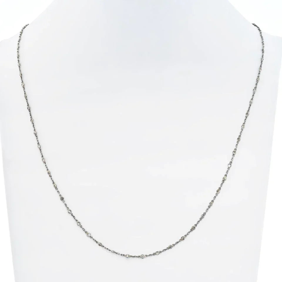 Platinum 2.75cts Diamonds by the Yard Necklace - The Back Vault