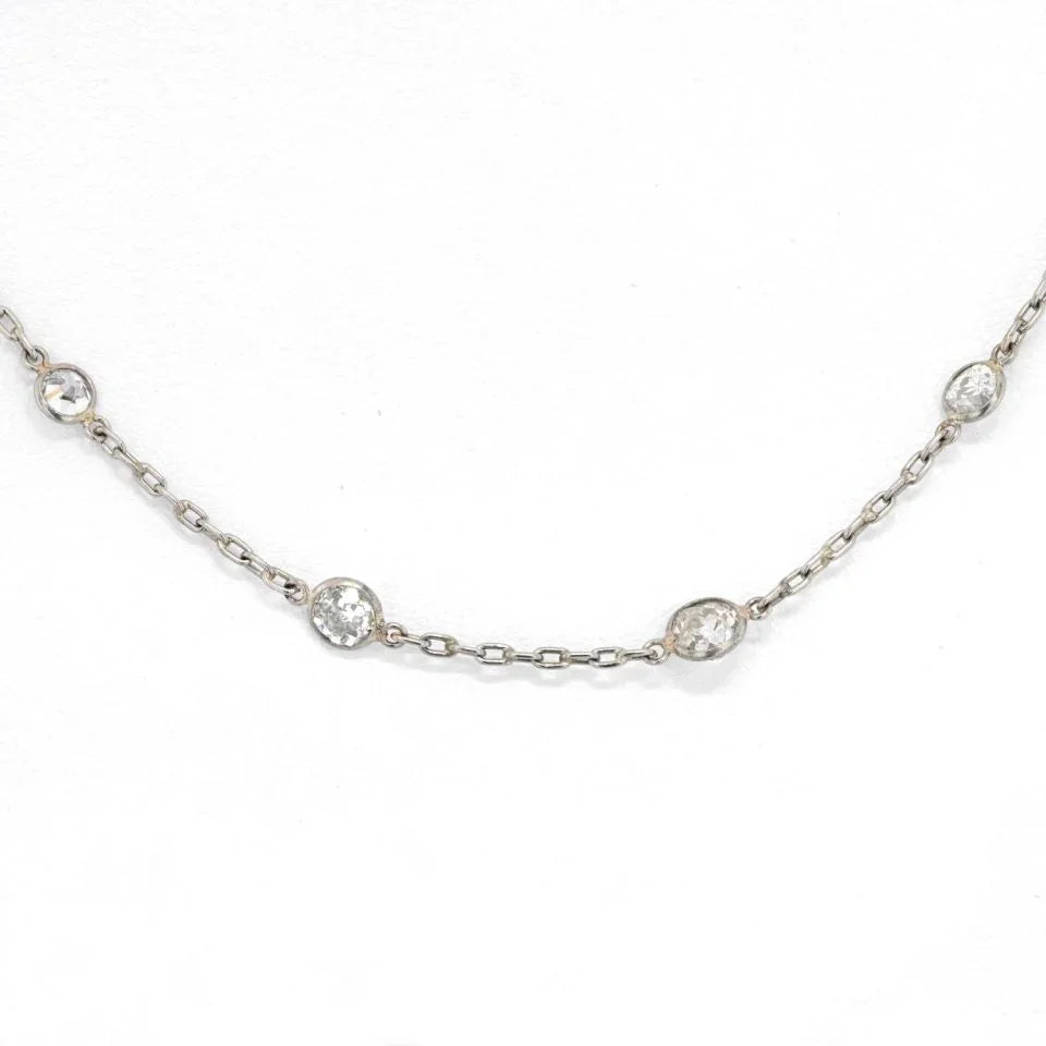 Platinum 3.42cts Diamonds by the Yard Necklace - The Back Vault