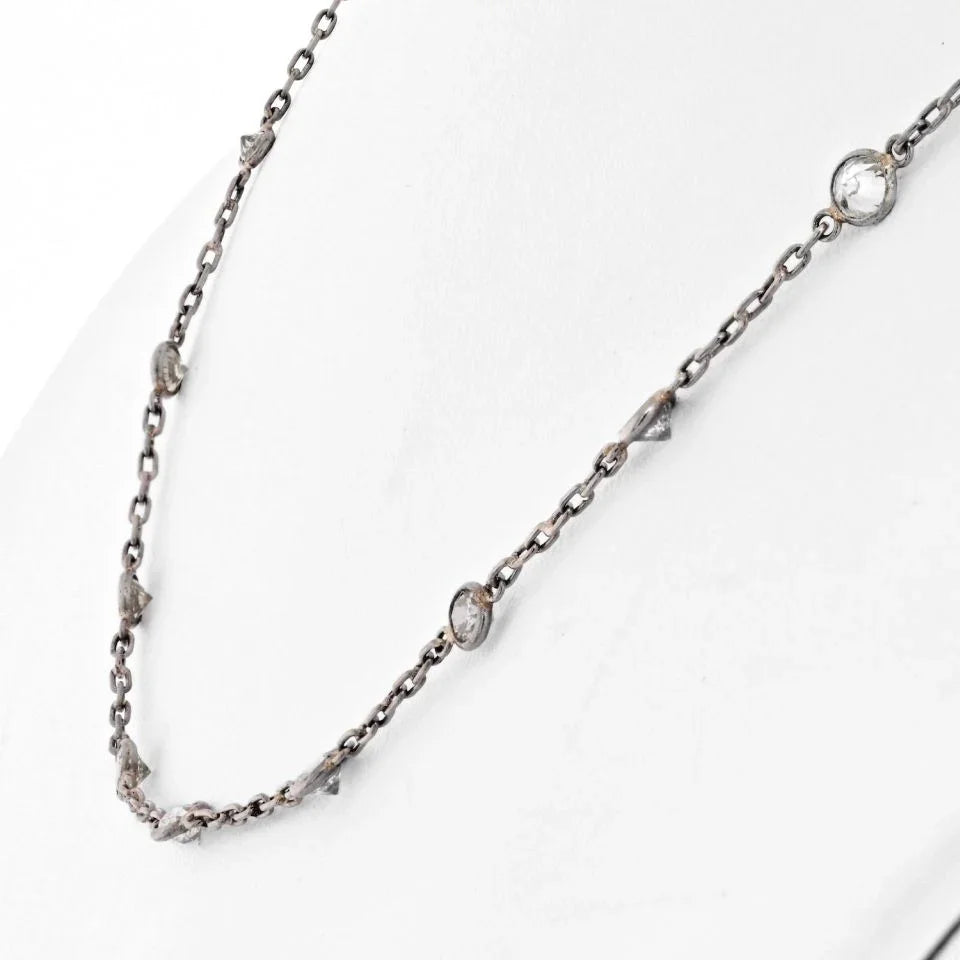 Platinum 3.42cts Diamonds by the Yard Necklace - The Back Vault
