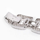 18K White Gold 30 Carat Round And Baguette Link Bracelet - The Back Vault