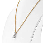 Verdura Platinum & 18K Yellow Gold 2.51 Carat D VS1 Pear Shaped Diamond Necklace - The Back Vault