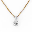 Verdura Platinum & 18K Yellow Gold 2.51 Carat D VS1 Pear Shaped Diamond Necklace - The Back Vault