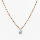 Verdura Platinum & 18K Yellow Gold 2.51 Carat D VS1 Pear Shaped Diamond Necklace - The Back Vault