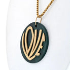 18K Yellow Gold Love Malachite Medallion Necklace - The Back Vault