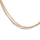 Cartier 18K Tri Color Tricolor Trinity Chain Necklace - The Back Vault