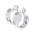 Cartier 18K White Gold Love Diamond Huggie Earrings - The Back Vault