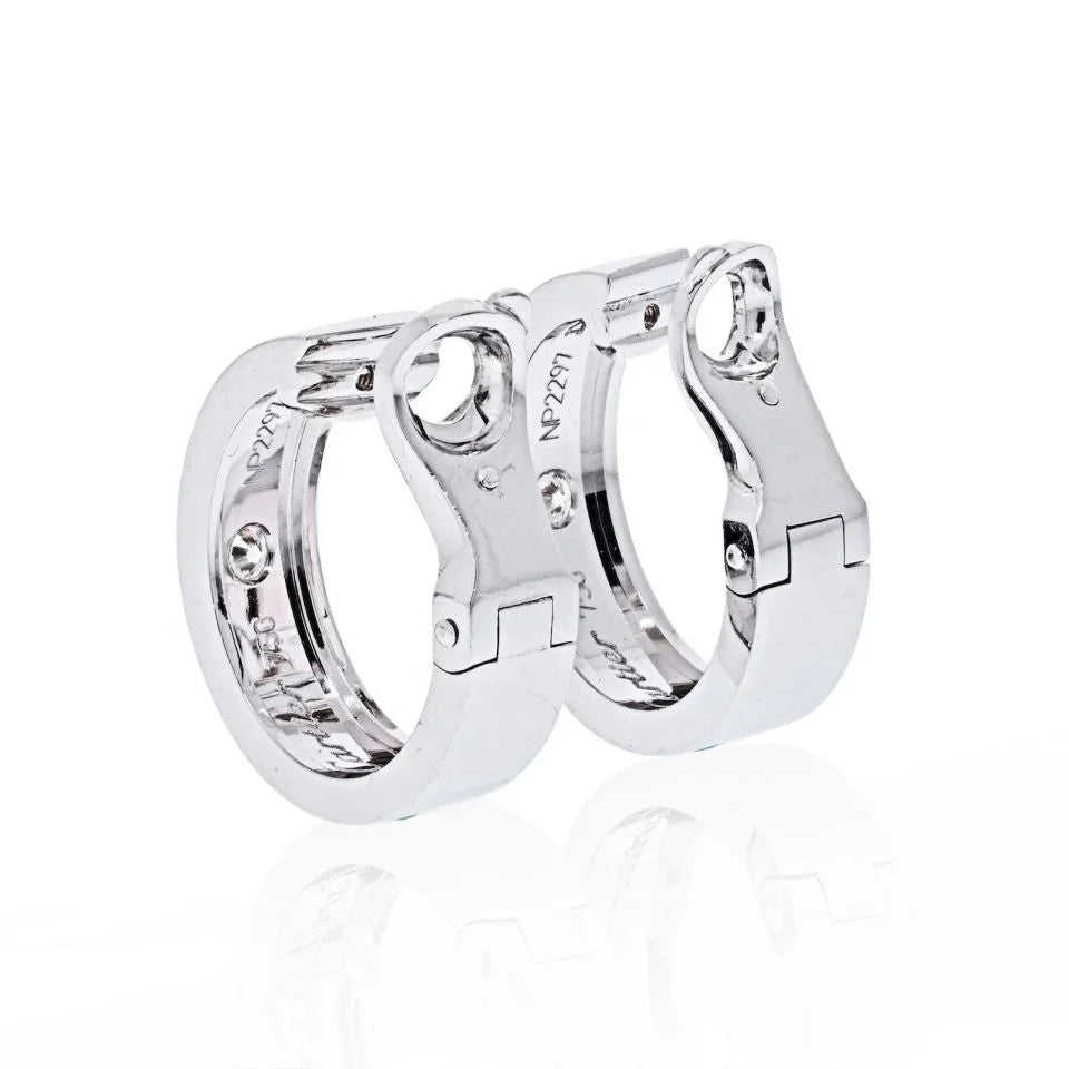 Cartier 18K White Gold Love Diamond Huggie Earrings - The Back Vault