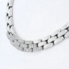 Cartier 18K White Gold Maillon Panthere 3 Row Diamond Necklace - The Back Vault