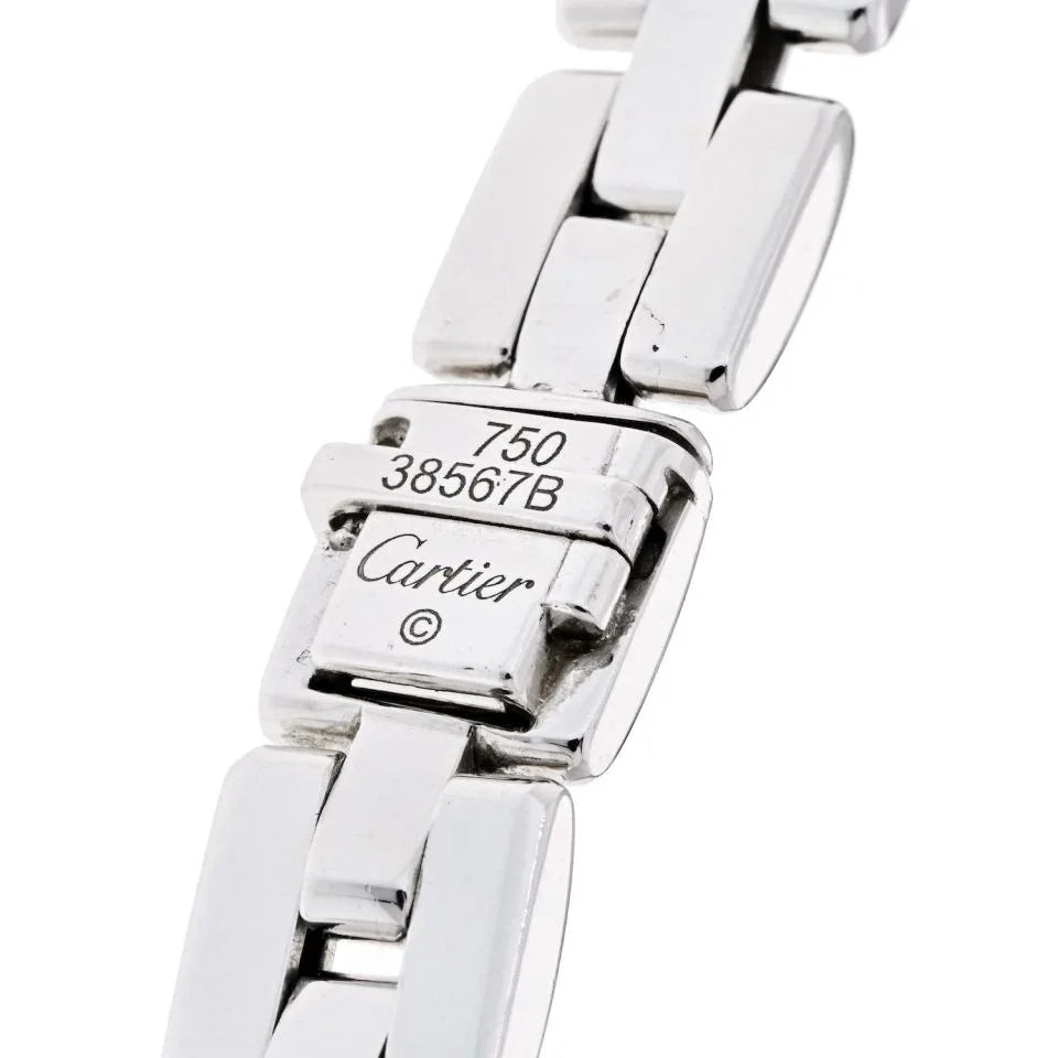 Cartier 18K White Gold Maillon Panthere 3 Row Diamond Necklace - The Back Vault