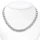Cartier 18K White Gold Maillon Panthere 3 Row Diamond Necklace - The Back Vault