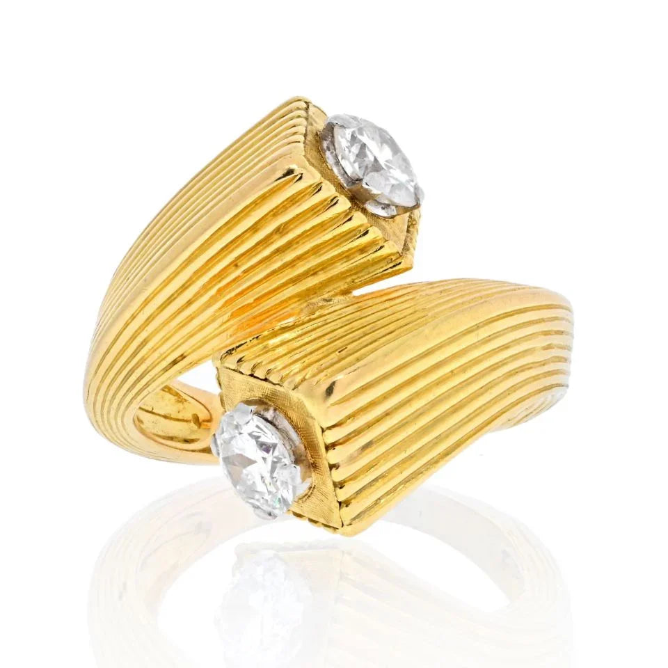 Kutchinsky 18K Yellow Gold Toi Et Moi Diamond 1.60cts Ring - The Back Vault
