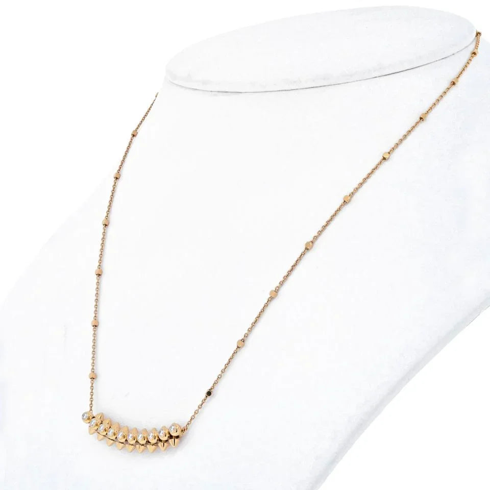 Cartier 18K Yellow Gold Clash Diamond Necklace - The Back Vault