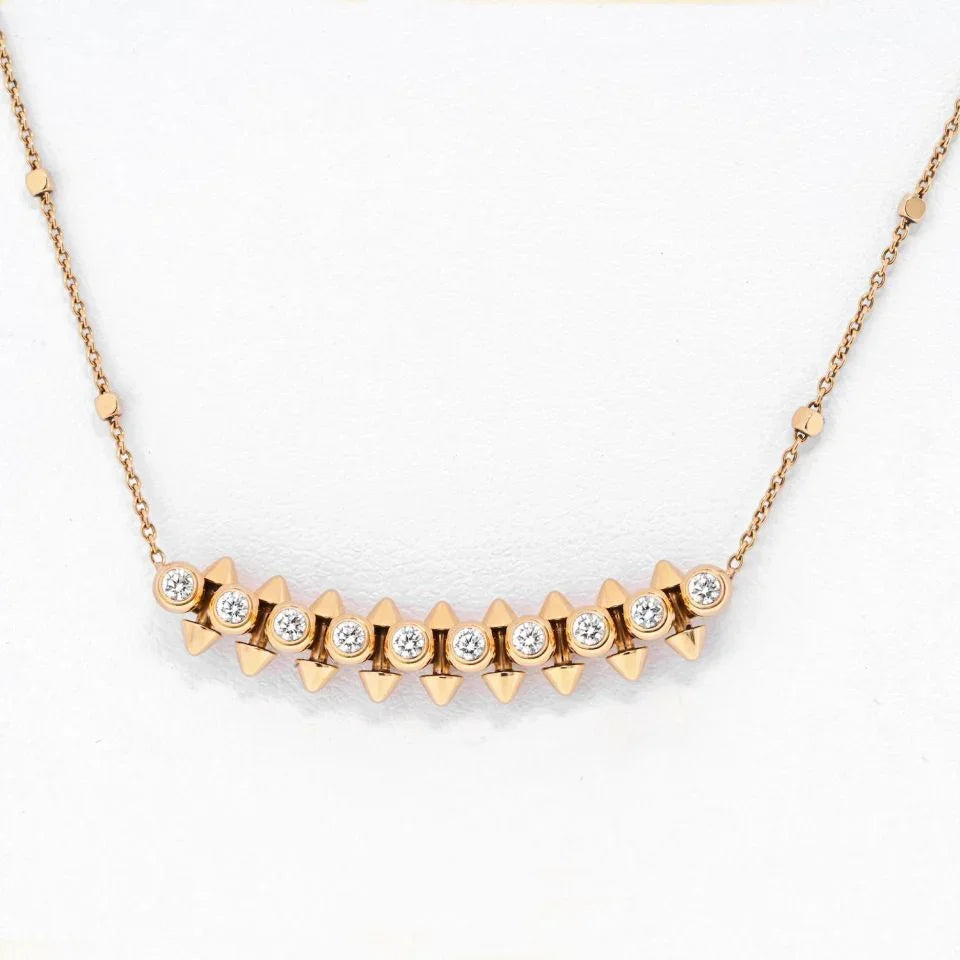 Cartier 18K Yellow Gold Clash Diamond Necklace - The Back Vault
