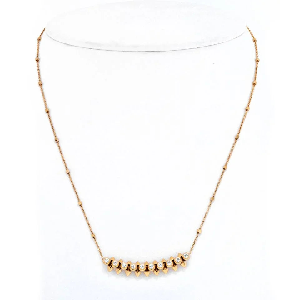 Cartier 18K Yellow Gold Clash Diamond Necklace - The Back Vault