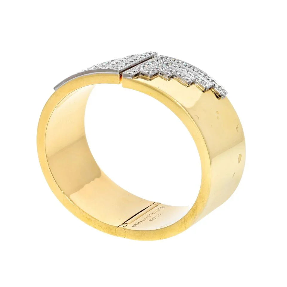 Tiffany & Co. 18K Yellow Gold 4.80 Carat Diamond Cuff Bracelet - The Back Vault