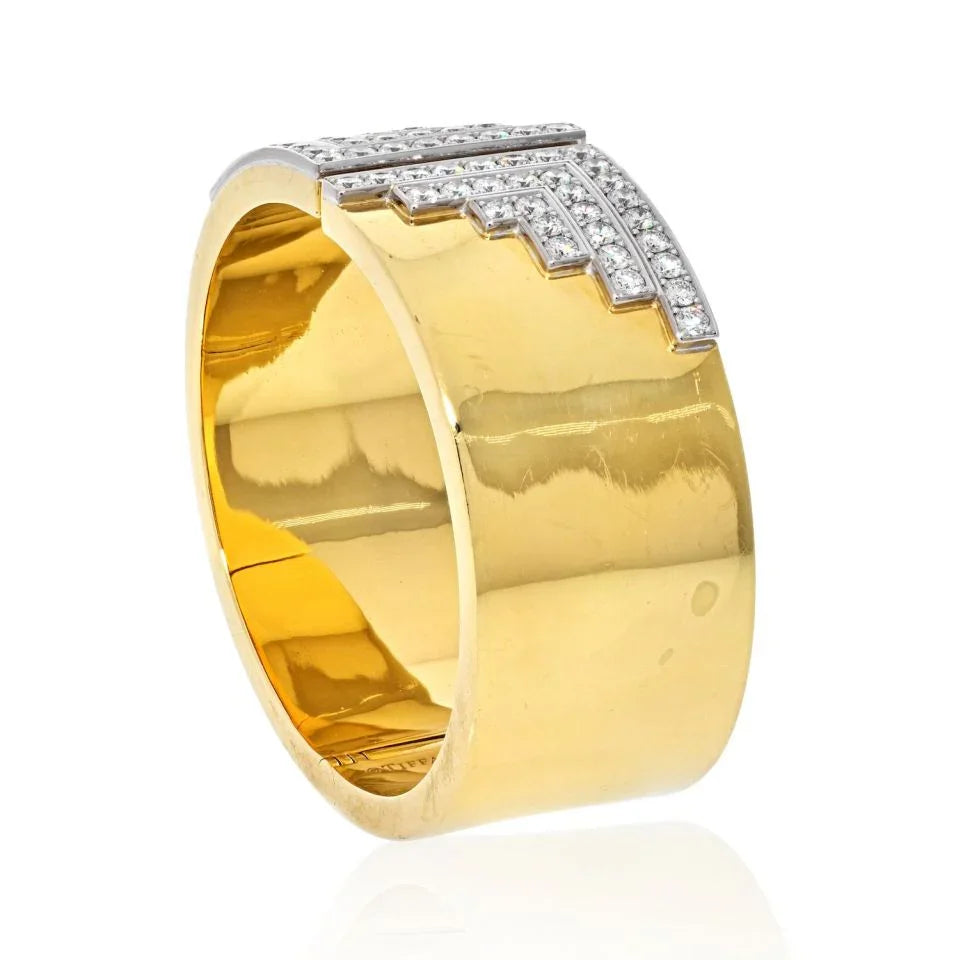 Tiffany & Co. 18K Yellow Gold 4.80 Carat Diamond Cuff Bracelet - The Back Vault