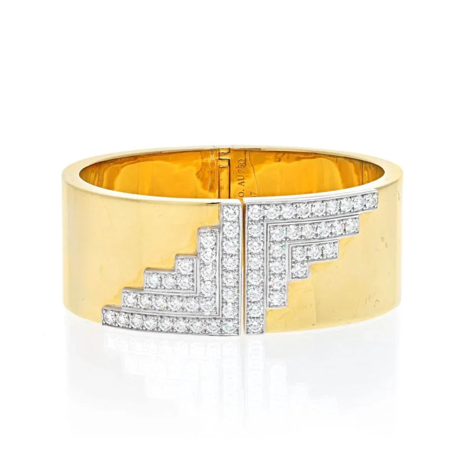 Tiffany & Co. 18K Yellow Gold 4.80 Carat Diamond Cuff Bracelet - The Back Vault