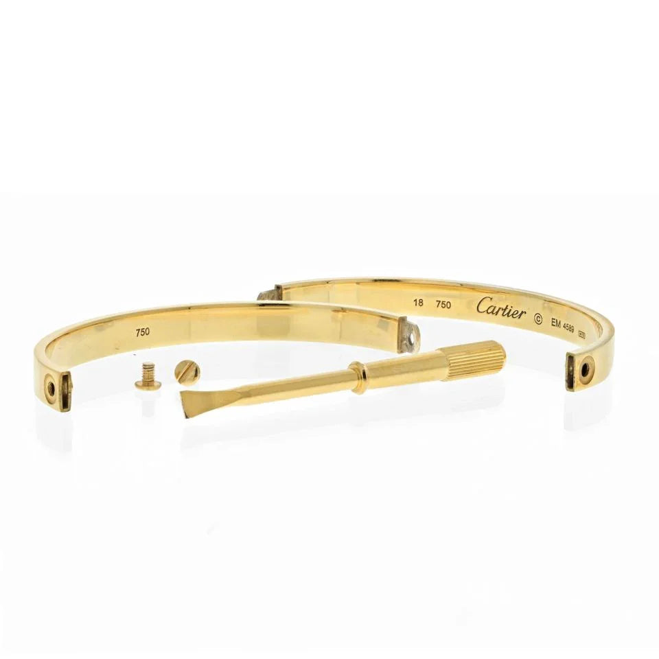 Cartier 18K Yellow Gold Love Original Model Size 18 Bracelet - The Back Vault