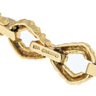 David Webb Platinum & 18K Yellow Gold Hammered Link Twist Chain Necklace - The Back Vault