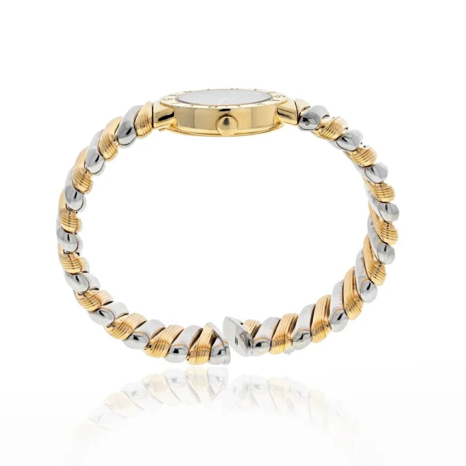 Bvlgari 18K Two Tone Two Tone Tubogas BB 232 T Women Watch - The Back Vault