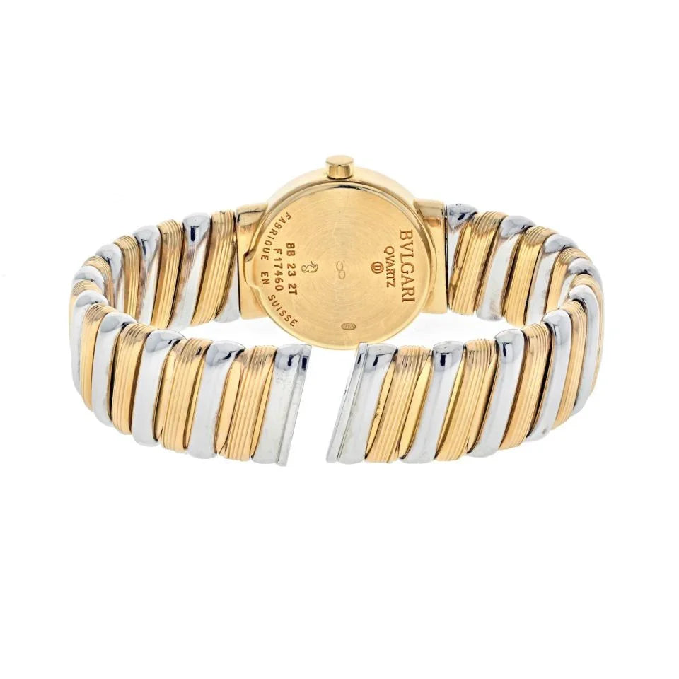 Bvlgari 18K Two Tone Two Tone Tubogas BB 232 T Women Watch - The Back Vault
