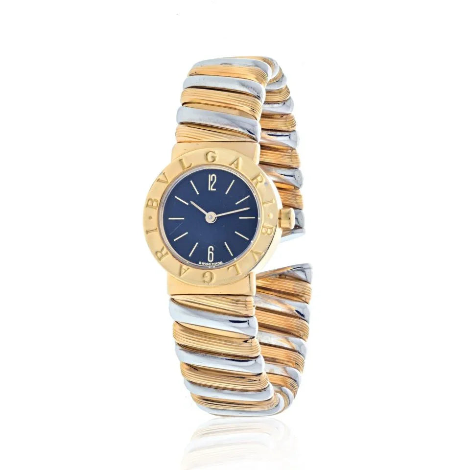 Bvlgari 18K Two Tone Two Tone Tubogas BB 232 T Women Watch - The Back Vault