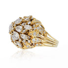 18K Yellow Gold 10 Carat Diamond Cluster Ring - The Back Vault