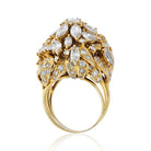 18K Yellow Gold 10 Carat Diamond Cluster Ring - The Back Vault