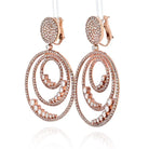 18K Rose Gold Diamond Triple Hoop Earrings - The Back Vault