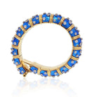 Tiffany & Co. Schlumberger 18K Yellow Gold Blue Enamel Diamond Bangle Bracelet - The Back Vault